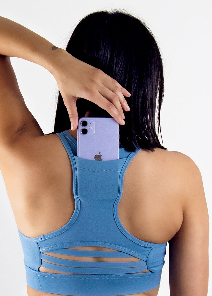 Omegaburn's PSI Women's Sexy Sports Bra with Cell Phone Pocket