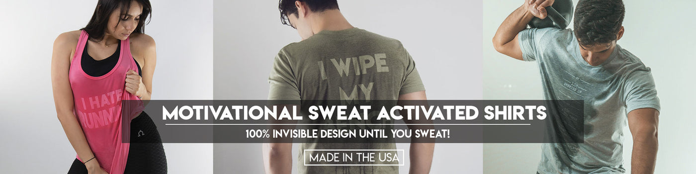 sweat activated shirts invisible message only shows when you workout by omegaburn