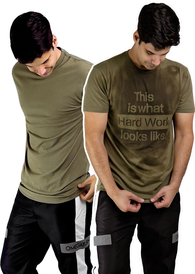 sweat activated shirt hard work invisible message