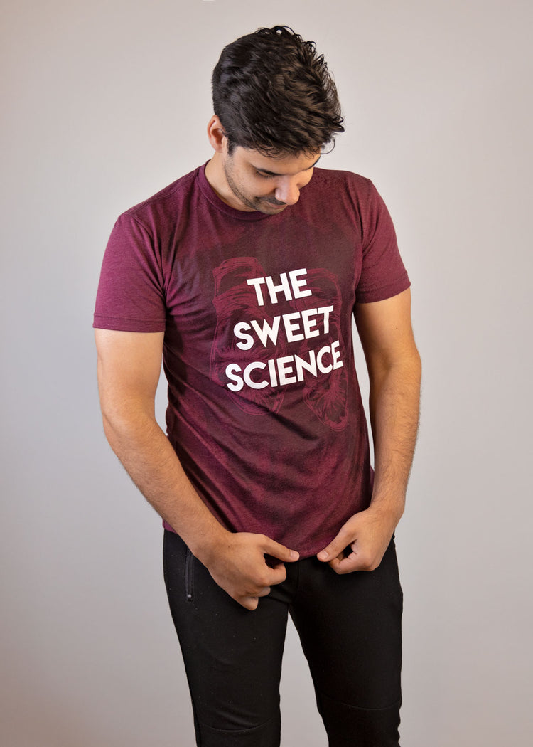 gym shirt with invisible message sweet science